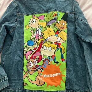 Nickelodeon Blue Jean Jacket with Cartoon Print